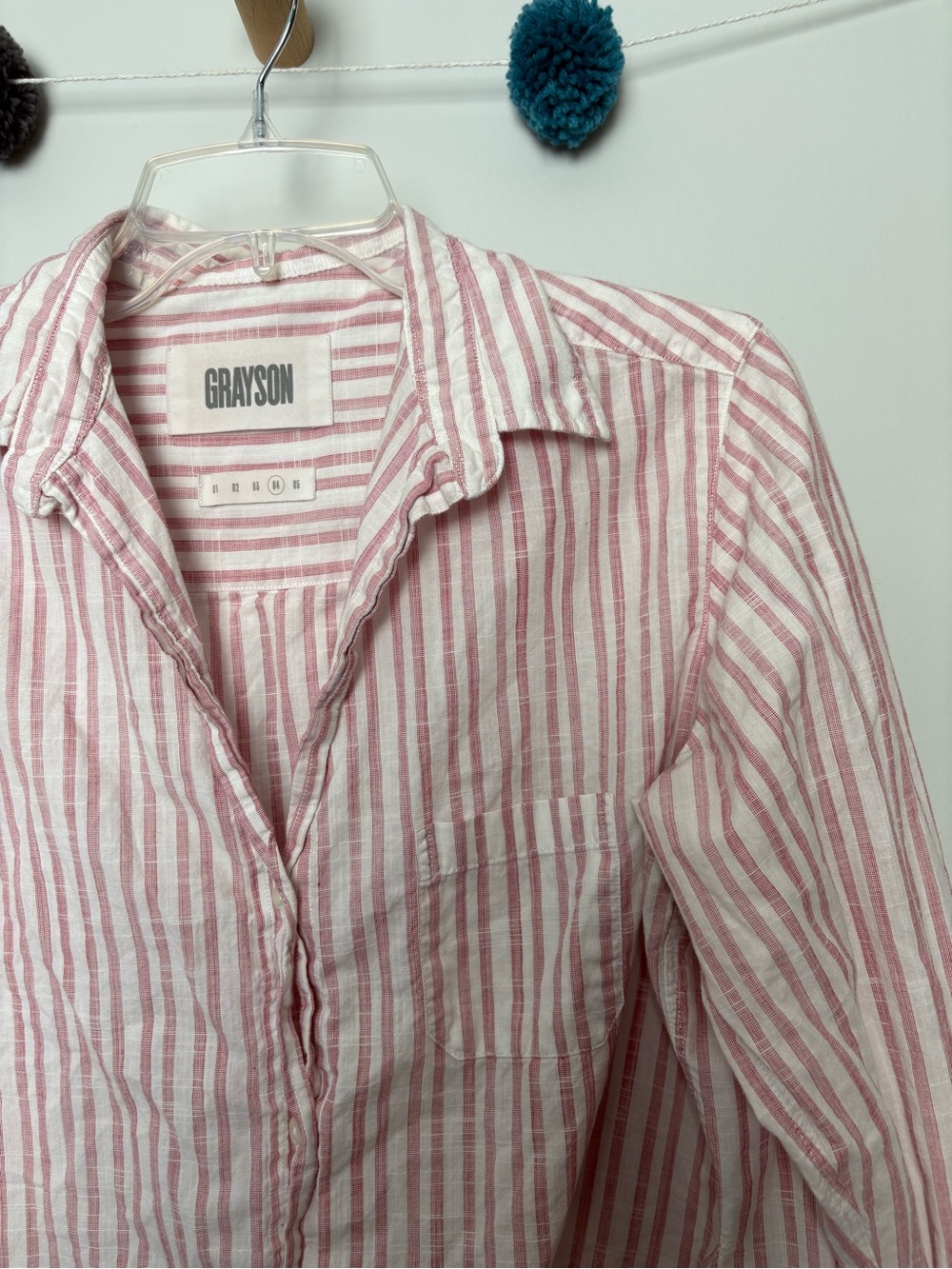 🌟Grayson The Hero Button Up Pink Striped Shirt - Picture 7 of 8